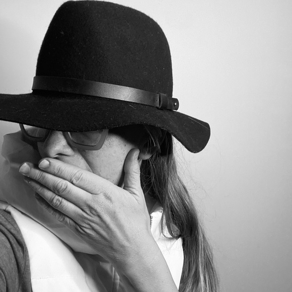 H&M Premium Quality Women’s Black Wool Hat Fedora Style Elegant Large 58 - Picture 1 of 6